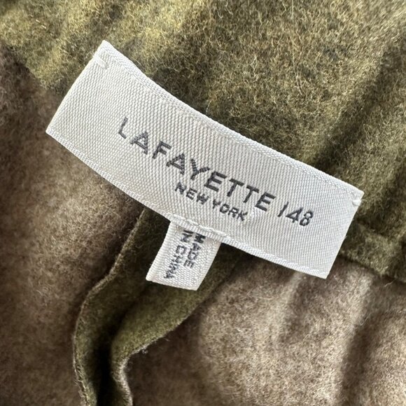 Lafayette 148 Women's LG Wool-Cashmere Double Face Jersey Downing Barrel Leg - Picture 7 of 11